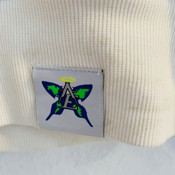 Angelic Earthling Hoodie Sweatshirt Size Large White Continental Camo Planet - Picture 6 of 16